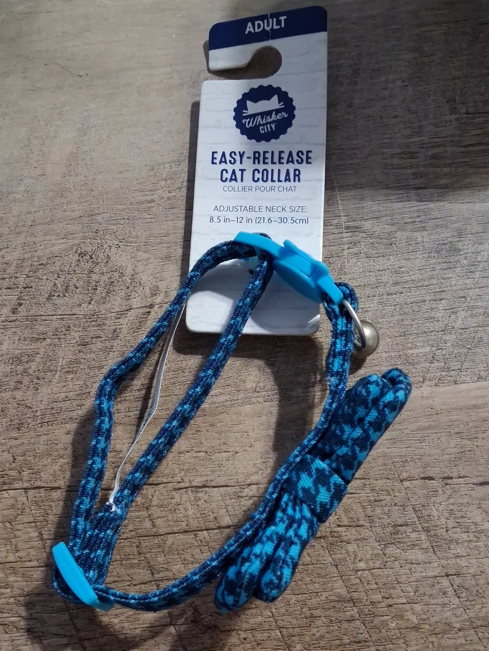 Blue Patterned Easy-Release Cat Collar